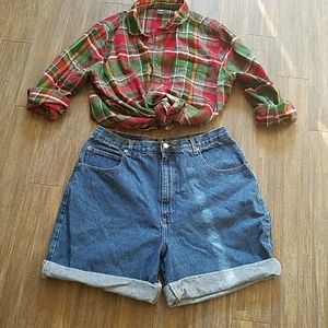 90s Vintage Super High Rise Curvy Mom Shorts